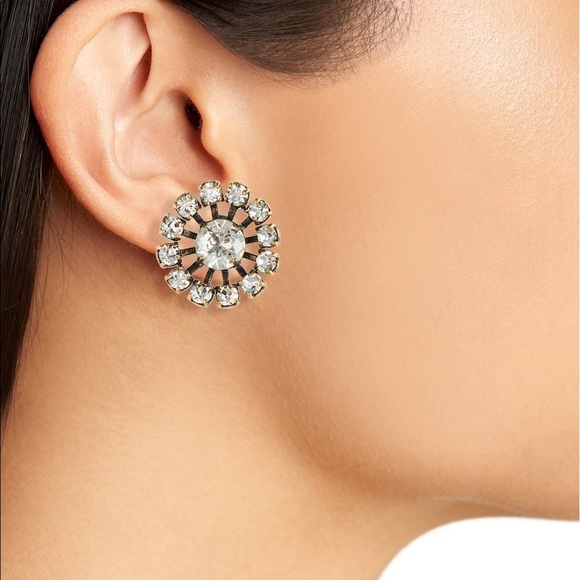 J. Crew Crystal Button Earrings - Picture 3 of 4